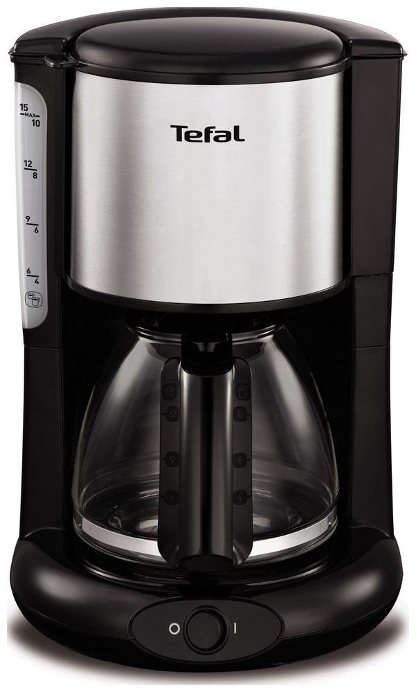 Кофеварка капельная Tefal CM361838 черно-серебристая
