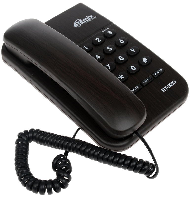 Стационарный телефон Ritmix RT-320 черный купить,NaN
