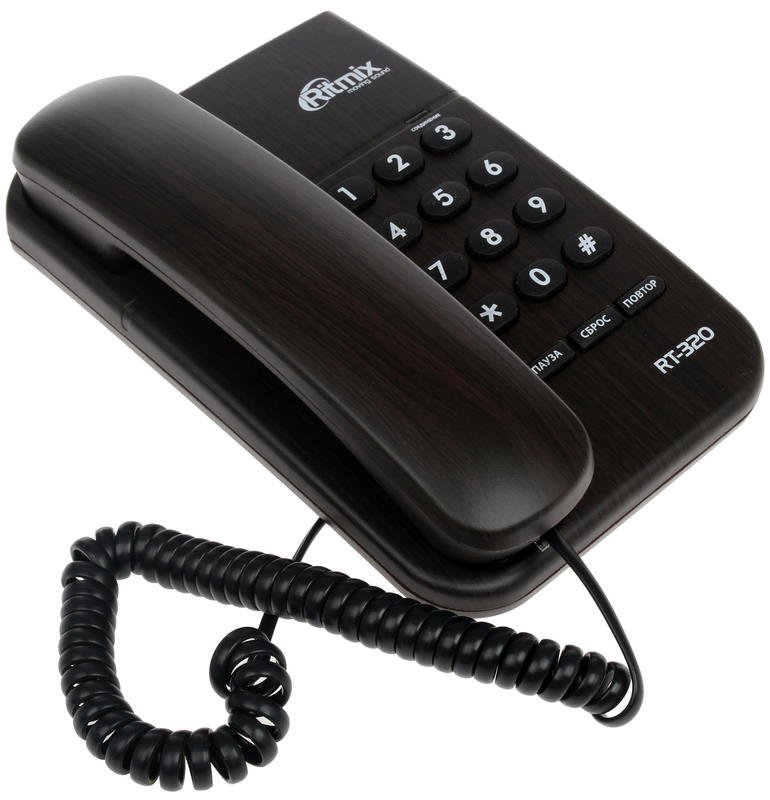 Стационарный телефон Ritmix RT-320 черный купить,NaN