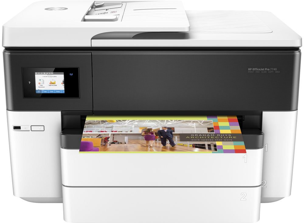 МФУ HP OfficeJet Pro 7740 G5J38A белое купить,NaN