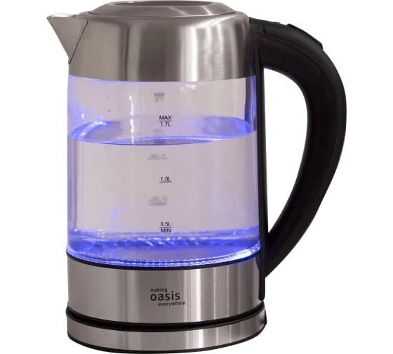 Электрочайник Oasis everywhere K-7GS 1.7 л серебристый купить,NaN