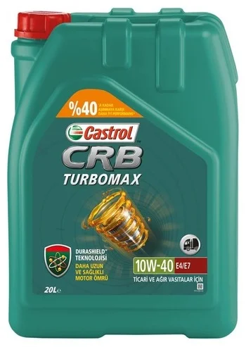 Моторное масло Castrol CRB Turbomax 15B6D5 10W-40 E4/E7 20L полусинтетика дизель