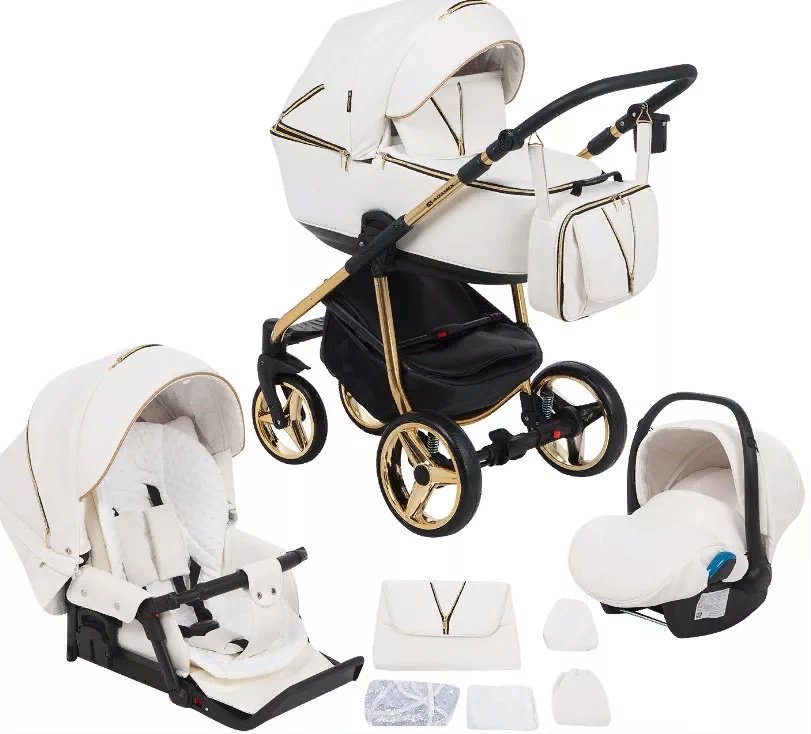Коляска 3в1 Adamex Sierra Deluxe SR300 White купить,NaN