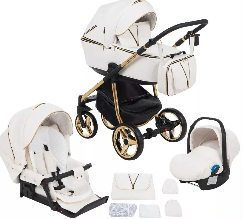 Коляска 3в1 Adamex Sierra Deluxe SR300 White купить,NaN