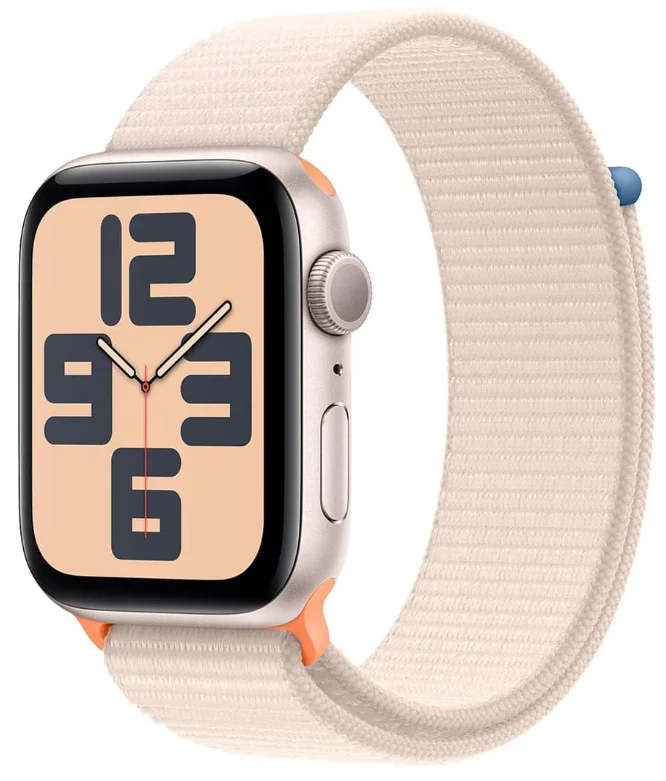 Смарт-часы Apple Watch SE 2023 GPS 44mm MRE63 Starlight Aluminum Case with Starlight Sport Loop