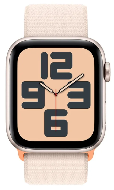 Смарт-часы Apple Watch SE 2023 GPS 44mm MRE63 Starlight Aluminum Case with Starlight Sport Loop