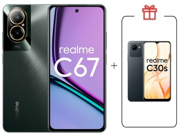 Смартфон Realme C67 4G 6/128Gb Black Rock + подарок купить,NaN