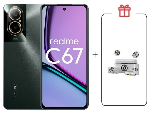 Смартфон Realme C67 4G 6/128Gb Black Rock + подарок купить,NaN