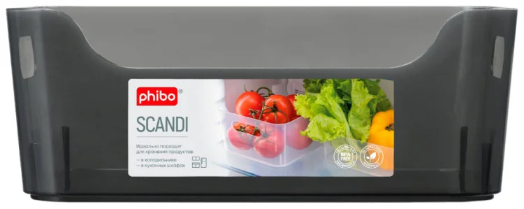 Корзинка Бытпласт Scandi 3,1л серая - ForteMarket Корзинка Бытпласт Scandi 3,1л серая купить,0
