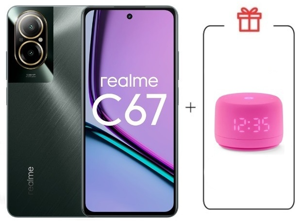 Смартфон Realme C67 4G 6/128Gb Black Rock + подарок купить,NaN