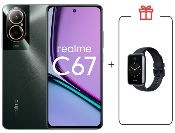 Смартфон Realme C67 4G 6/128Gb Black Rock + подарок купить,NaN