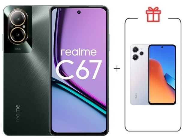 Смартфон Realme C67 4G 6/128Gb Black Rock + подарок купить,NaN