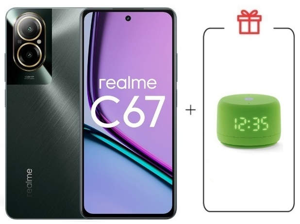 Смартфон Realme C67 4G 6/128Gb Black Rock + подарок купить,NaN