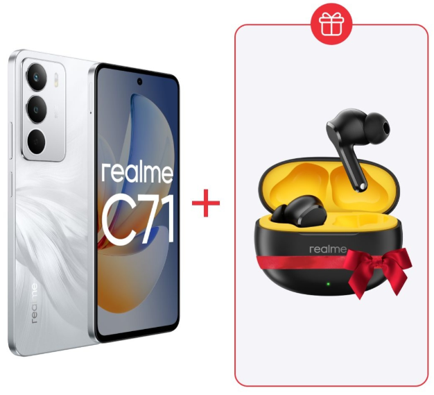 Смартфон Realme C71 6/128GB White + подарок купить,NaN