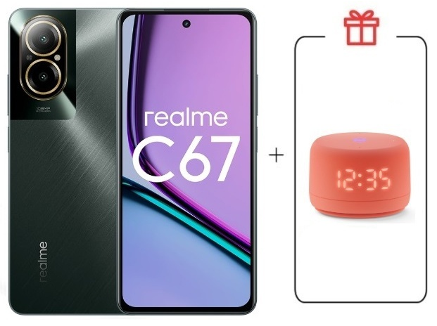 Смартфон Realme C67 4G 6/128Gb Black Rock + подарок купить,NaN