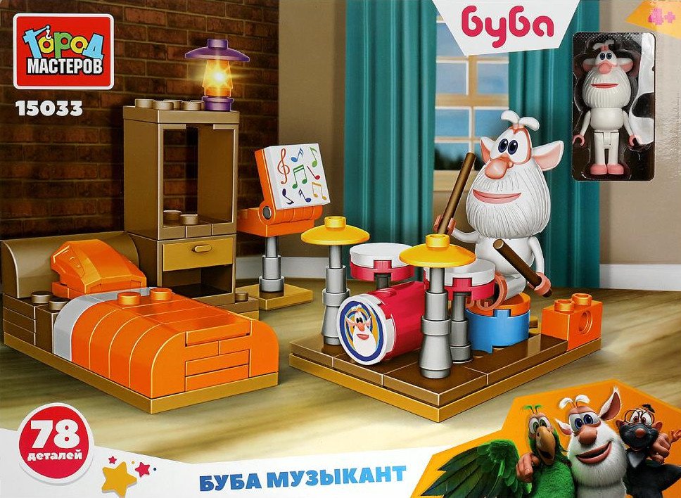 Конструктор ГОРОД МАСТЕРОВ Буба музыкант, деталей 78 шт купить,NaN