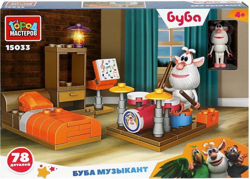 Конструктор ГОРОД МАСТЕРОВ Буба музыкант, деталей 78 шт купить,NaN