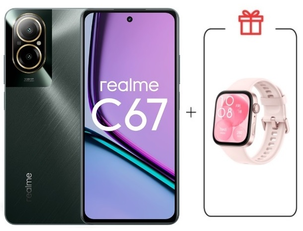 Смартфон Realme C67 4G 6/128Gb Black Rock + подарок купить,NaN