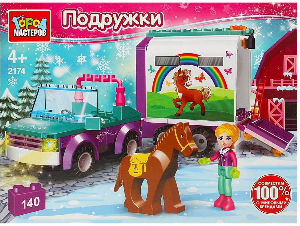 Конструктор ГОРОД МАСТЕРОВ Подружки, деталей 140 шт купить,NaN