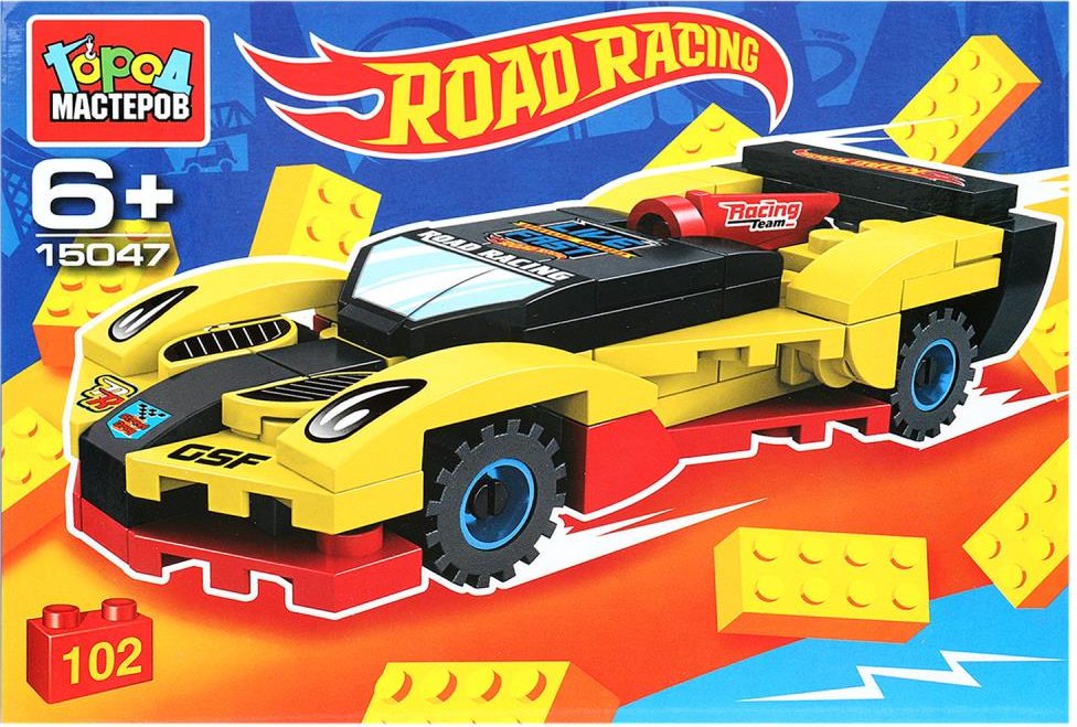 Конструктор ГОРОД МАСТЕРОВ ROAD RACING, деталей 102 шт купить,NaN