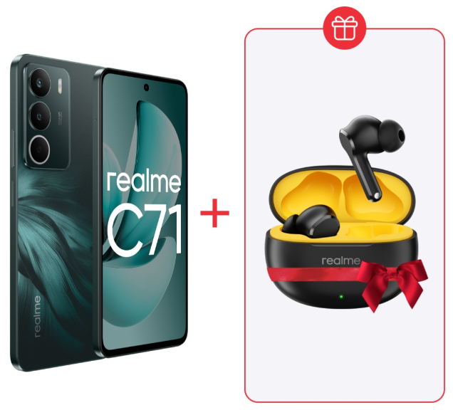 Смартфон Realme C71 8/256Gb Midnight Lily (Forest Owl) + подарок купить,148000