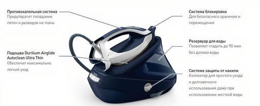 Гладильная система Tefal Pro Express Ultimate II GV9720E0 Blue