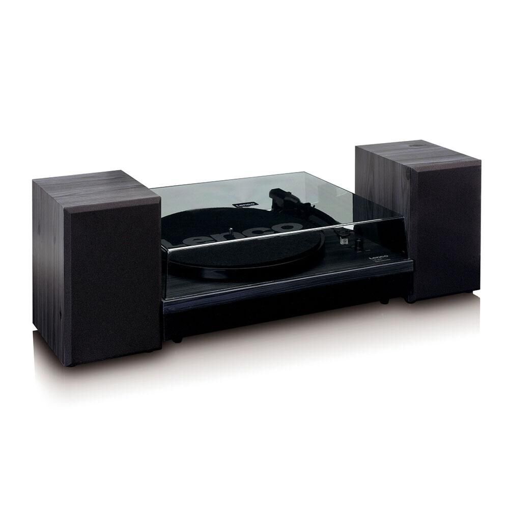Проигрыватель виниловых дисков Lenco LS-300BK (c Bluetooth и комплект динамиков) купить,NaN