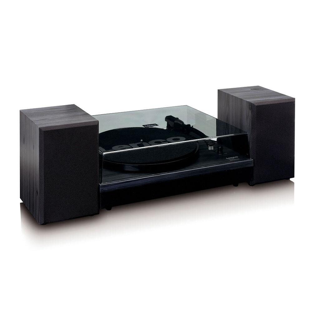 Проигрыватель виниловых дисков Lenco LS-300BK (c Bluetooth и комплект динамиков) купить,NaN