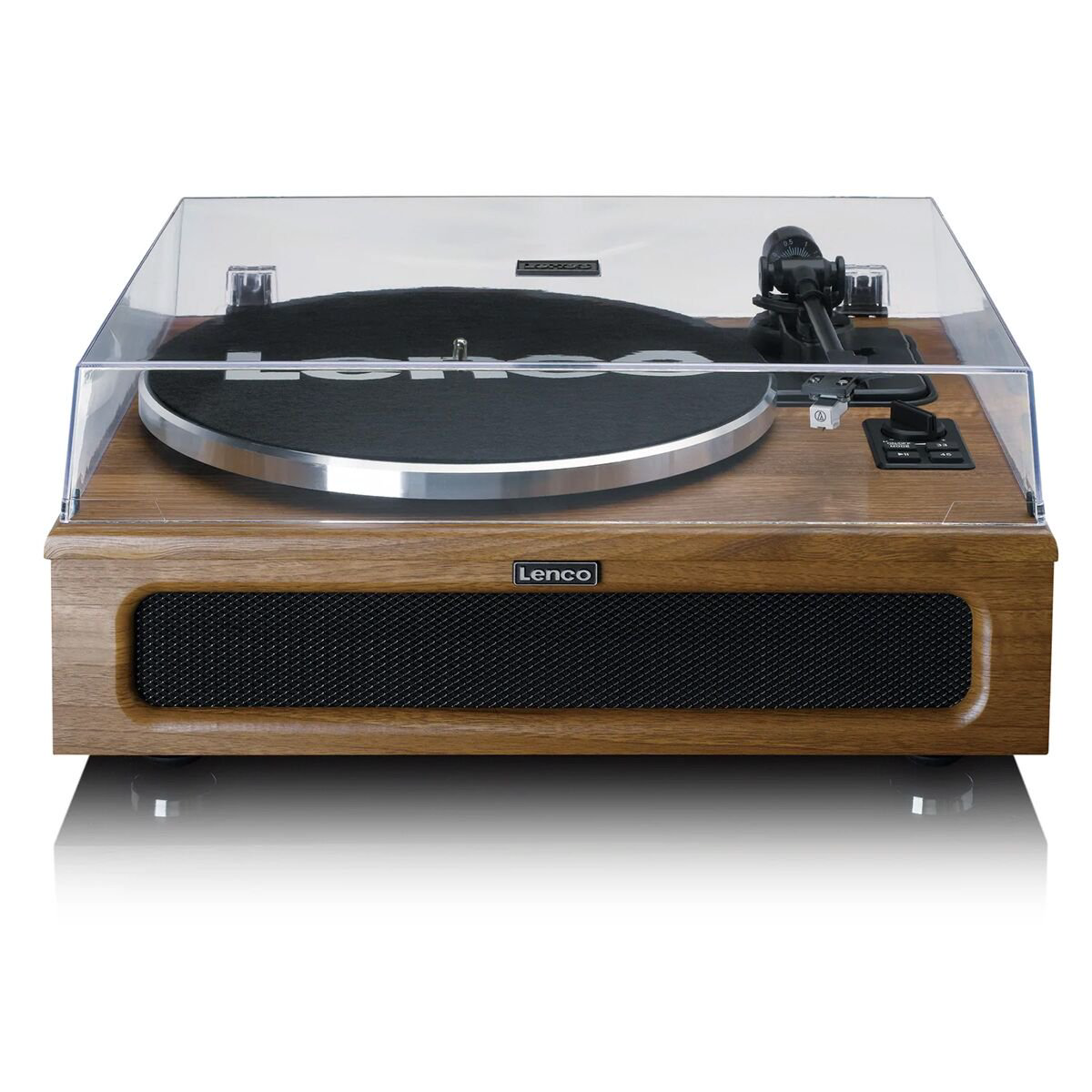 Виниловый проигрыватель Lenco LS-410 WALNUT с 4 встроенными динамиками купить,NaN
