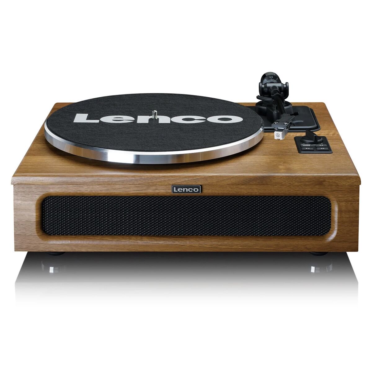 Виниловый проигрыватель Lenco LS-410 WALNUT с 4 встроенными динамиками купить,NaN