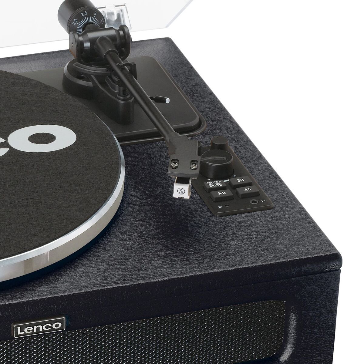 Виниловый проигрыватель Lenco LS-430 BLACK с 4 встроенными динамиками купить,NaN