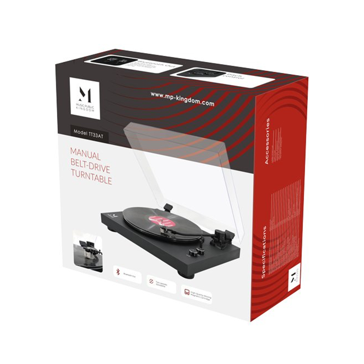 Проигрыватель виниловых дисков Music Public Kingdom TT33AT Black купить,NaN