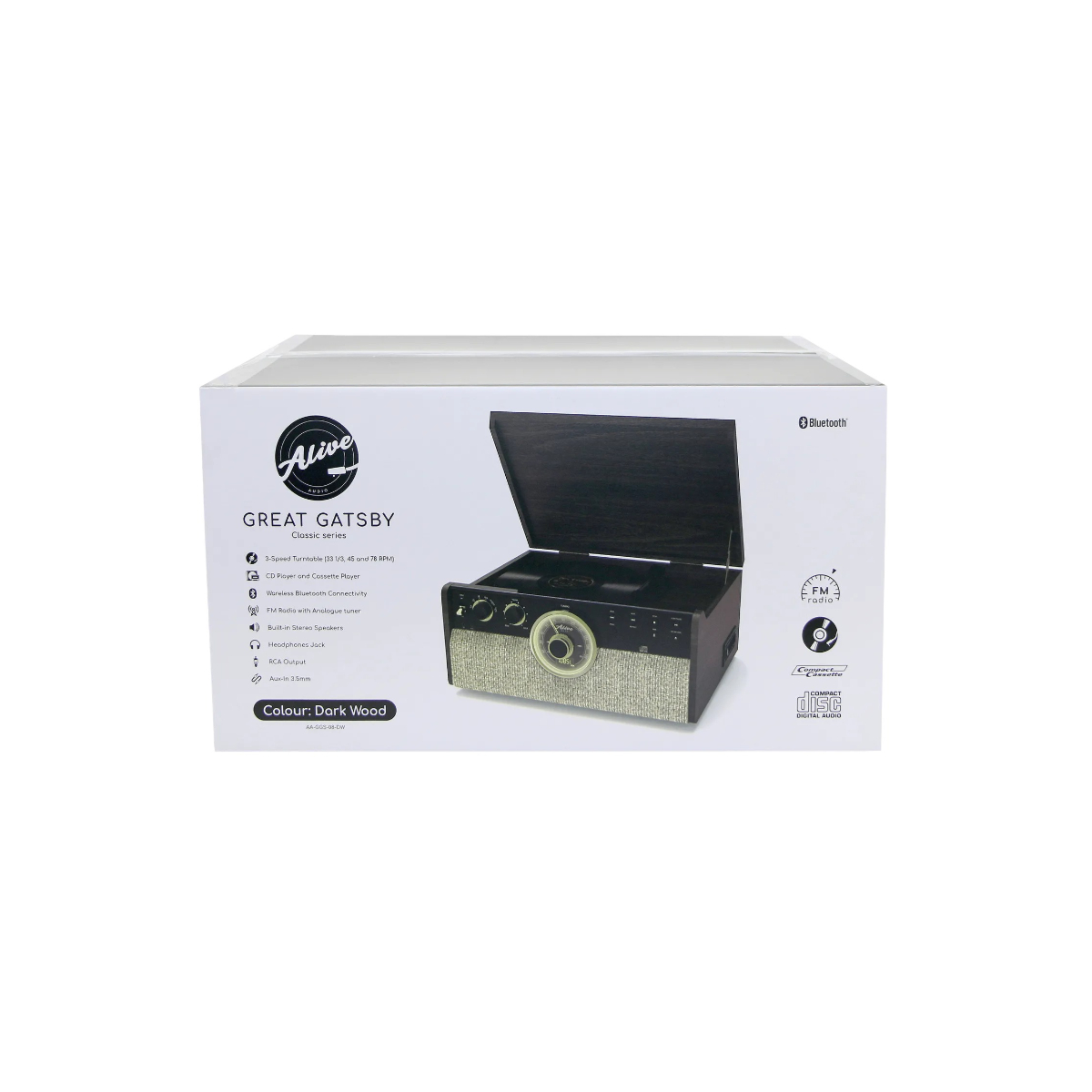 Проигрыватель виниловых дисков Alive Audio Great Gatsby Dark Wood AA-GGS-08-DW - ForteMarket Проигрыватель виниловых дисков Alive Audio Great Gatsby Dark Wood AA-GGS-08-DW купить,0