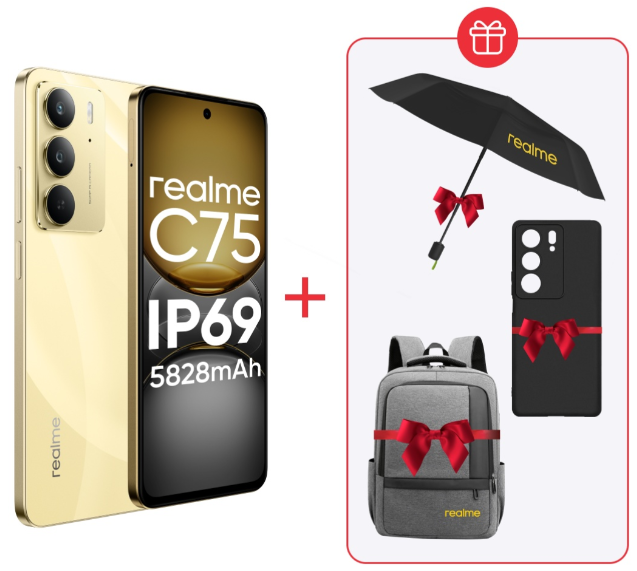 Смартфон Realme C75 8/256Gb 4G Gold + подарок купить,NaN