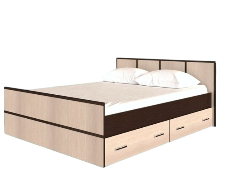 Кровать Doma sakuram lite 516323 160x200см венге/коричнево-бежевый купить,NaN