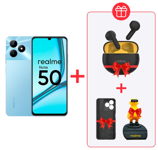 Смартфон Realme Note 50 4/256Gb Sky Blue + подарок купить,NaN