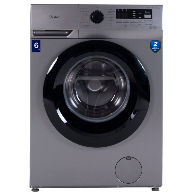Стиральная машина Midea MFN60-S1003S Slim серебристая