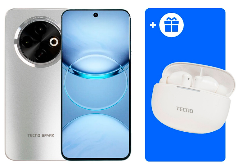 Смартфон Tecno Spark 30C 4/128Gb Titanium Gold+подарок купить,NaN