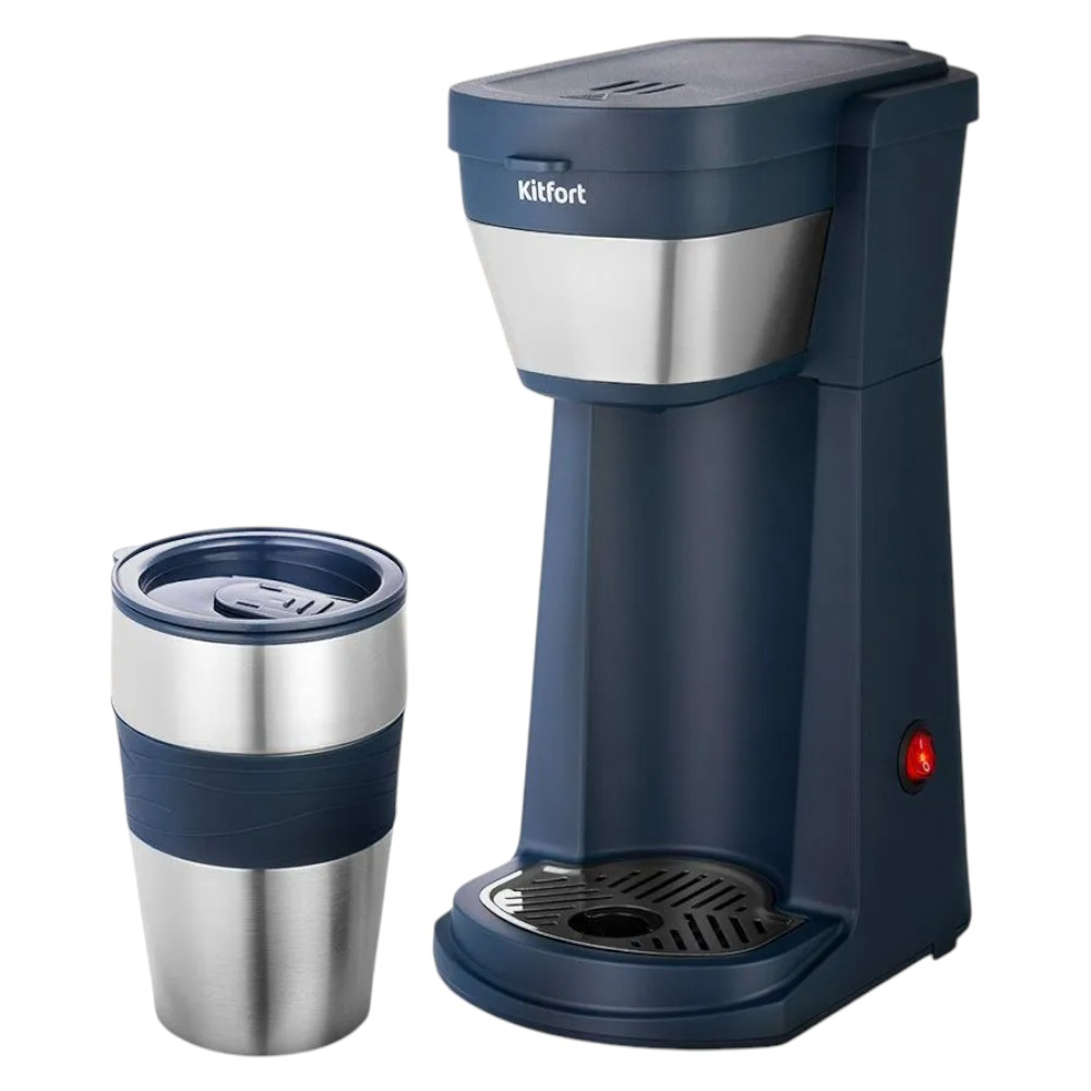 Кофеварка Kitfort Kitfort КТ-7301 blue/silver