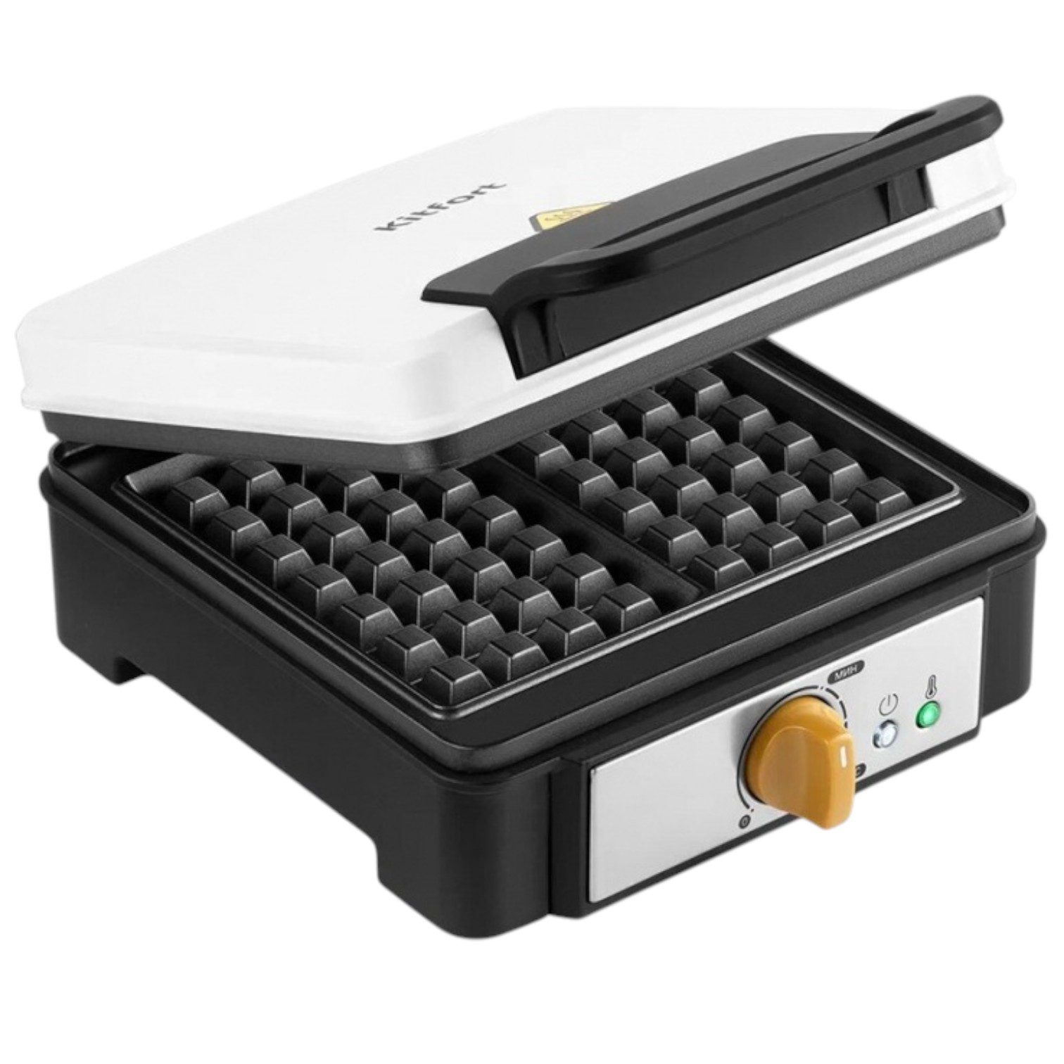 Вафельница для бельгийских вафель Kitfort КТ-1692 black/white