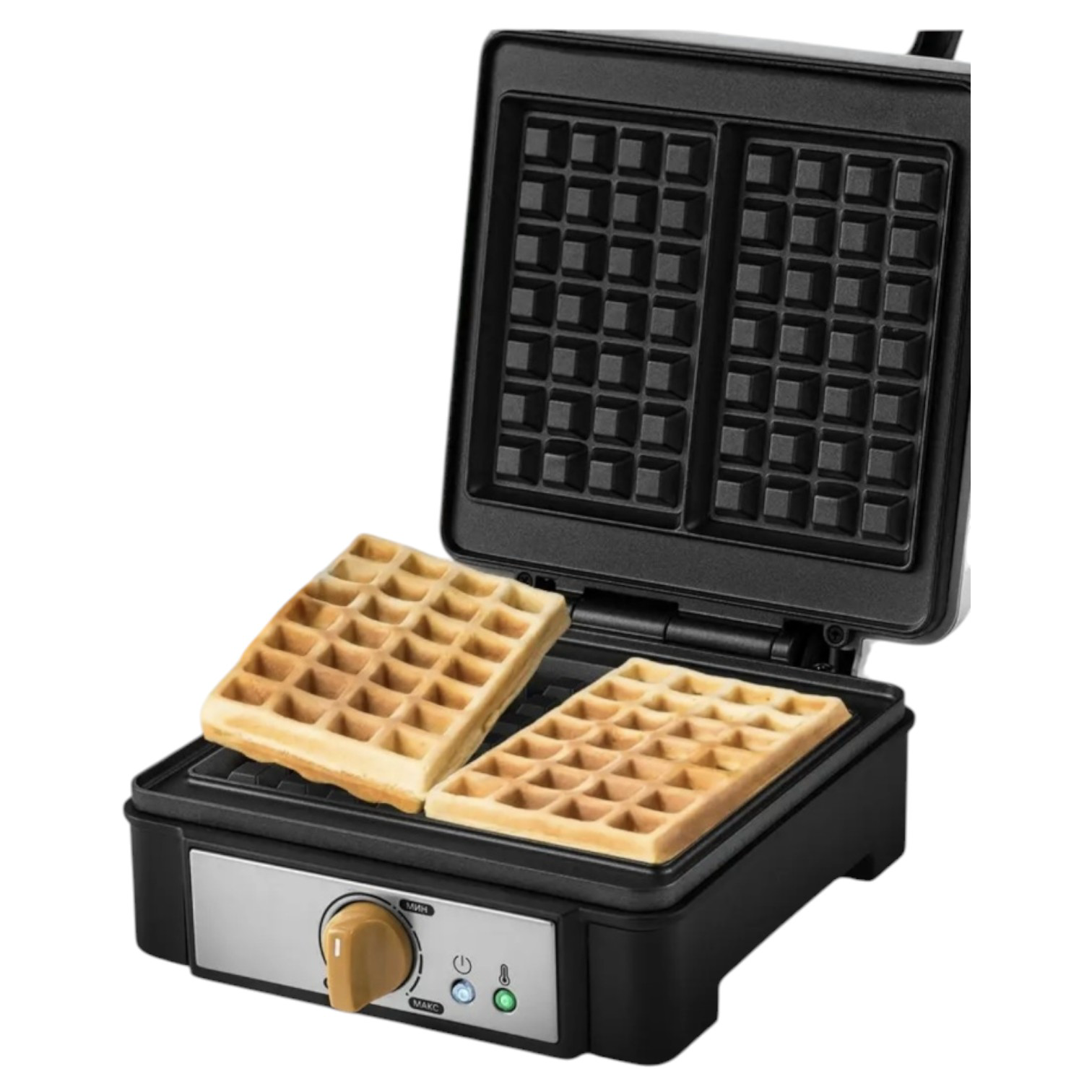 Вафельница для бельгийских вафель Kitfort КТ-1692 black/white