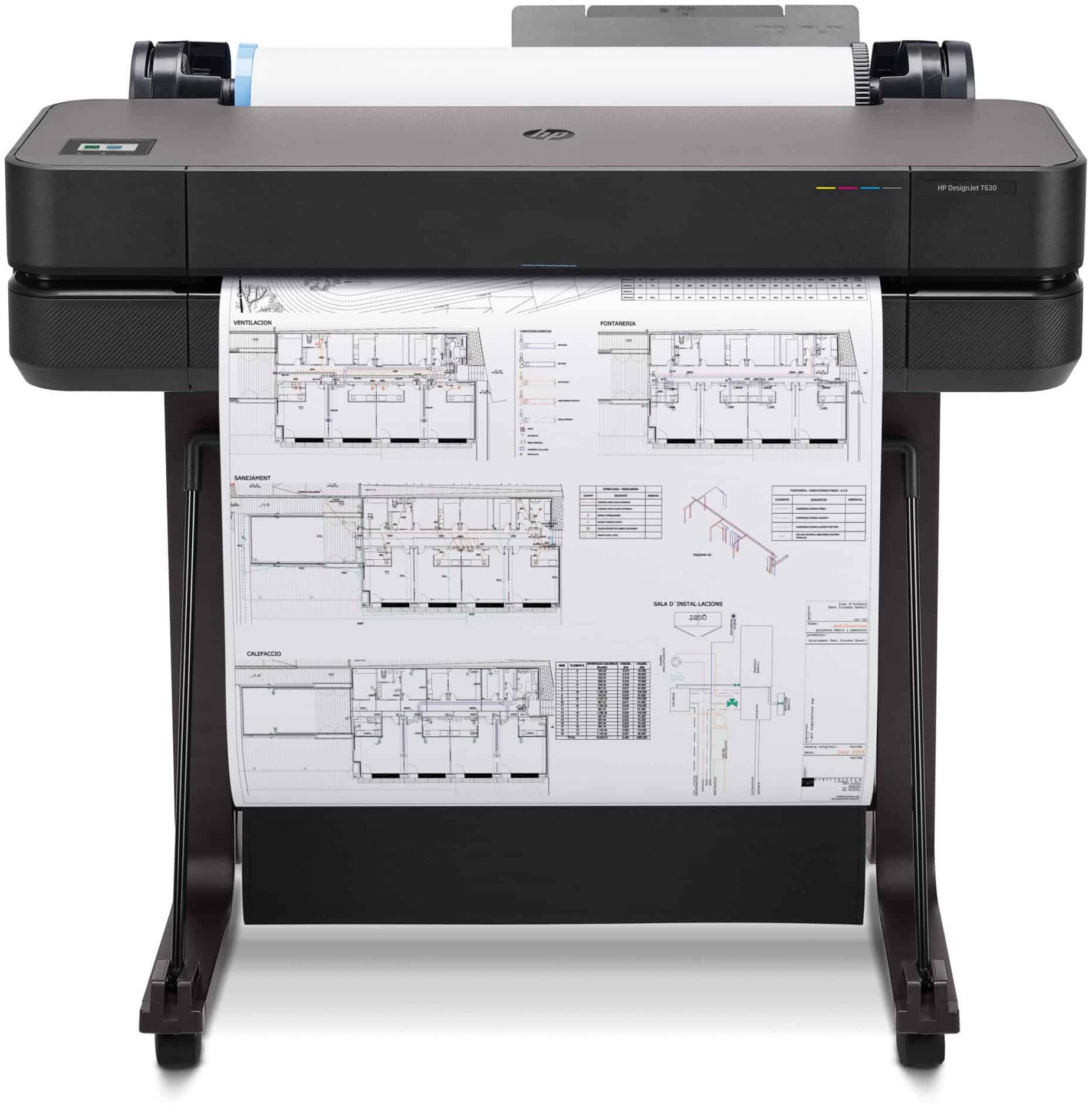 Плоттер HP DesignJet T630 24-in Printer 5HB09A черный купить,0