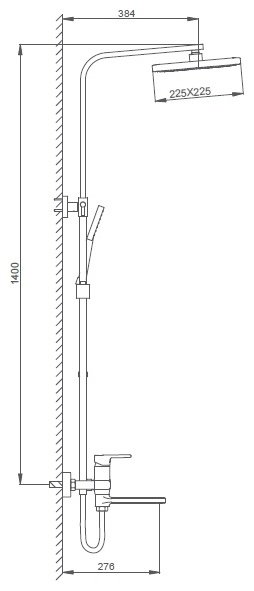 Frap душевая стойка F2460