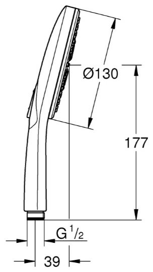 Grohe ручной душ (лейка без шланга) 26574AL0 купить,NaN