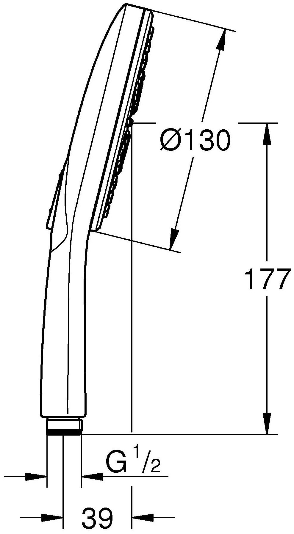 Grohe ручной душ (лейка без шланга) 26574GL0 купить,NaN