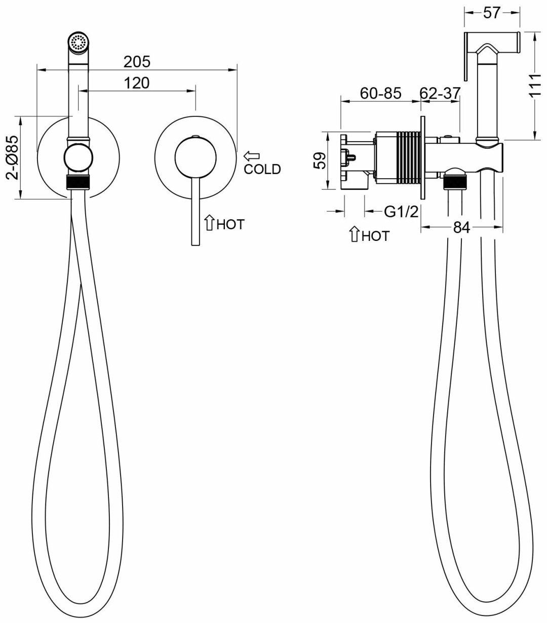 Timo гигиенический душ Saona 2339/17SM