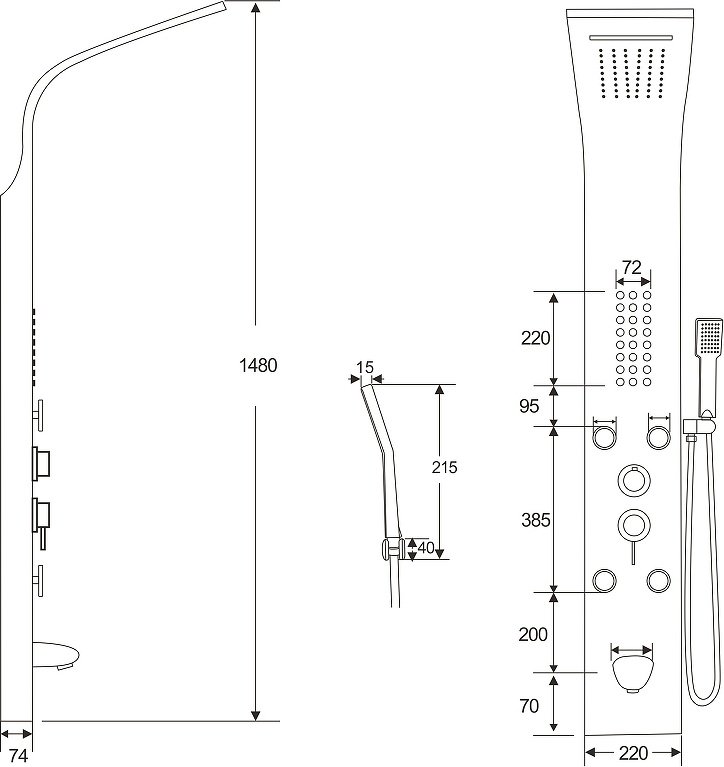 Cerruti душевой набор (гарнитур) CT9977, латунь