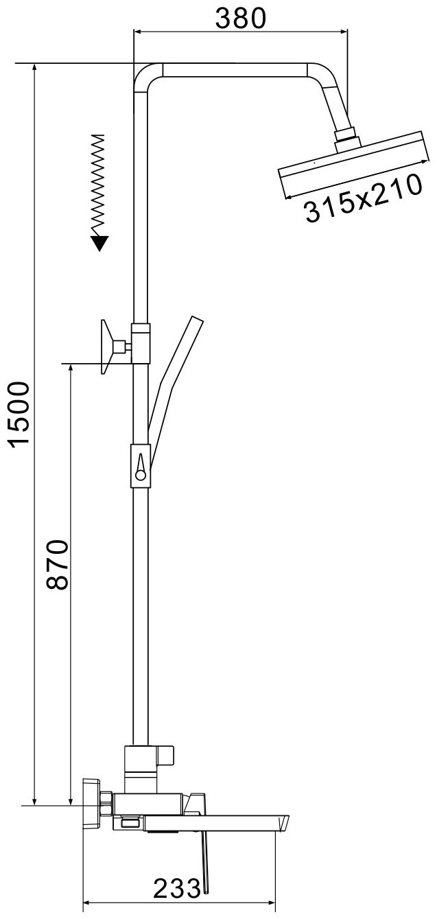 Rose душевая стойка R1836T