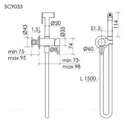 Sancos гигиенический душ SC9033GG, латунь