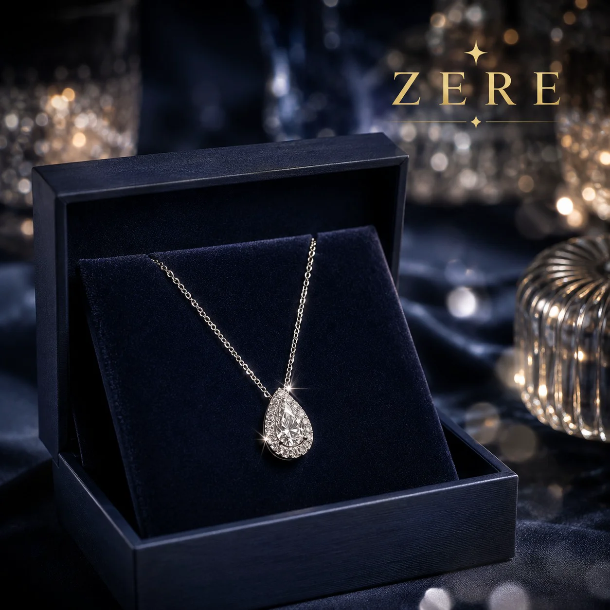 Колье ZERE серебро 925 с муассанитом 3,2гр - ForteMarket Колье ZERE серебро 925 с муассанитом 3,2гр купить,39000